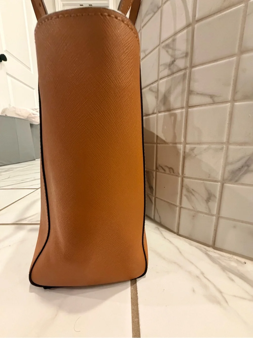 Tory Burch Cognac Saffiano Leather Tote